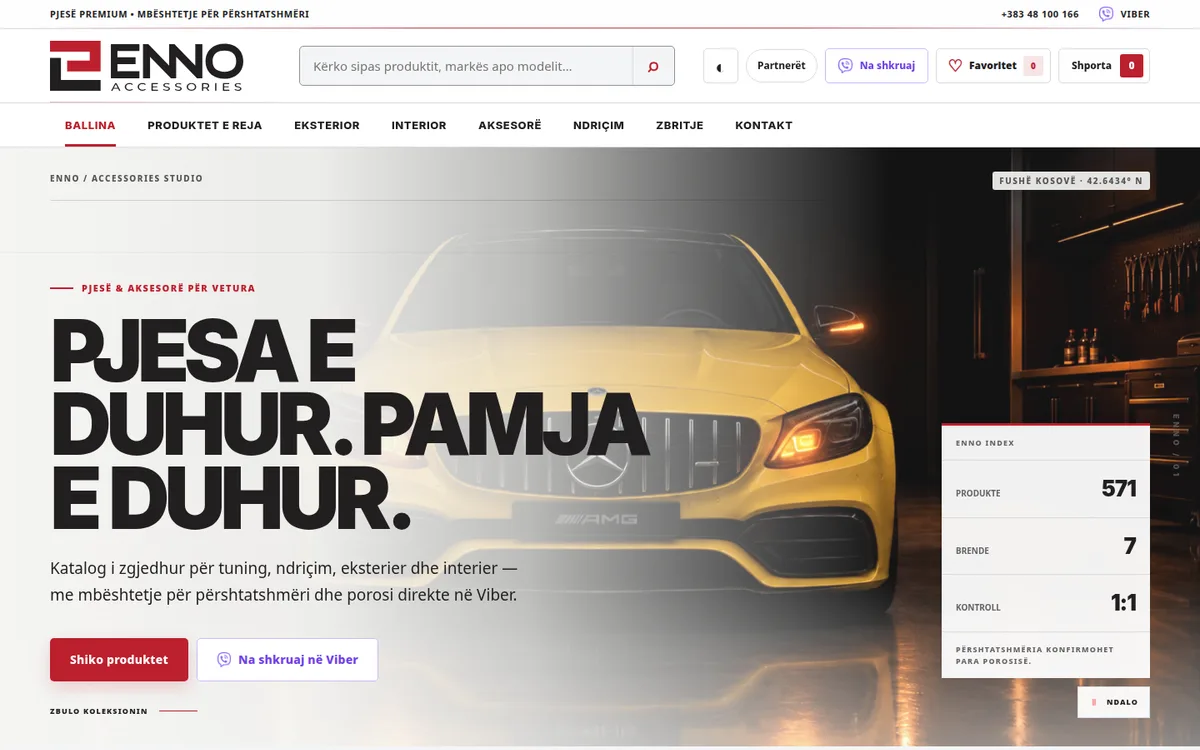 Enno Accessories — Client website